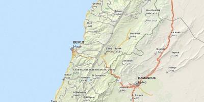 Mapa de la ruta per a gps Líban