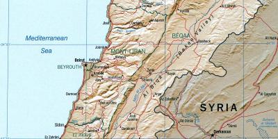 Mapa del Líban geografia