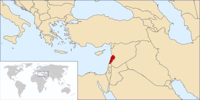 Mapa del Líban món 