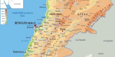 Mapa del Líban física