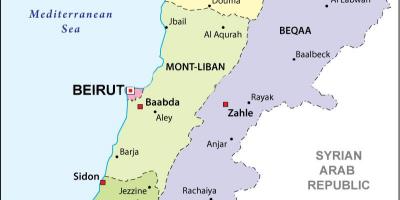 Mapa del Líban política