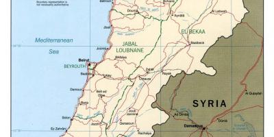 Mapa Líban
