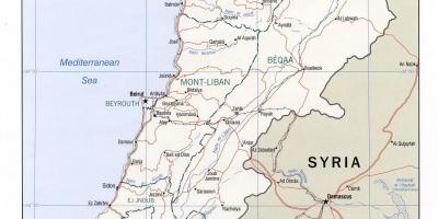 Mapa del Líban secundària